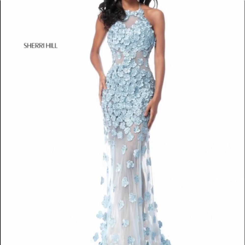 Blue Sherri Hill 51660 gown